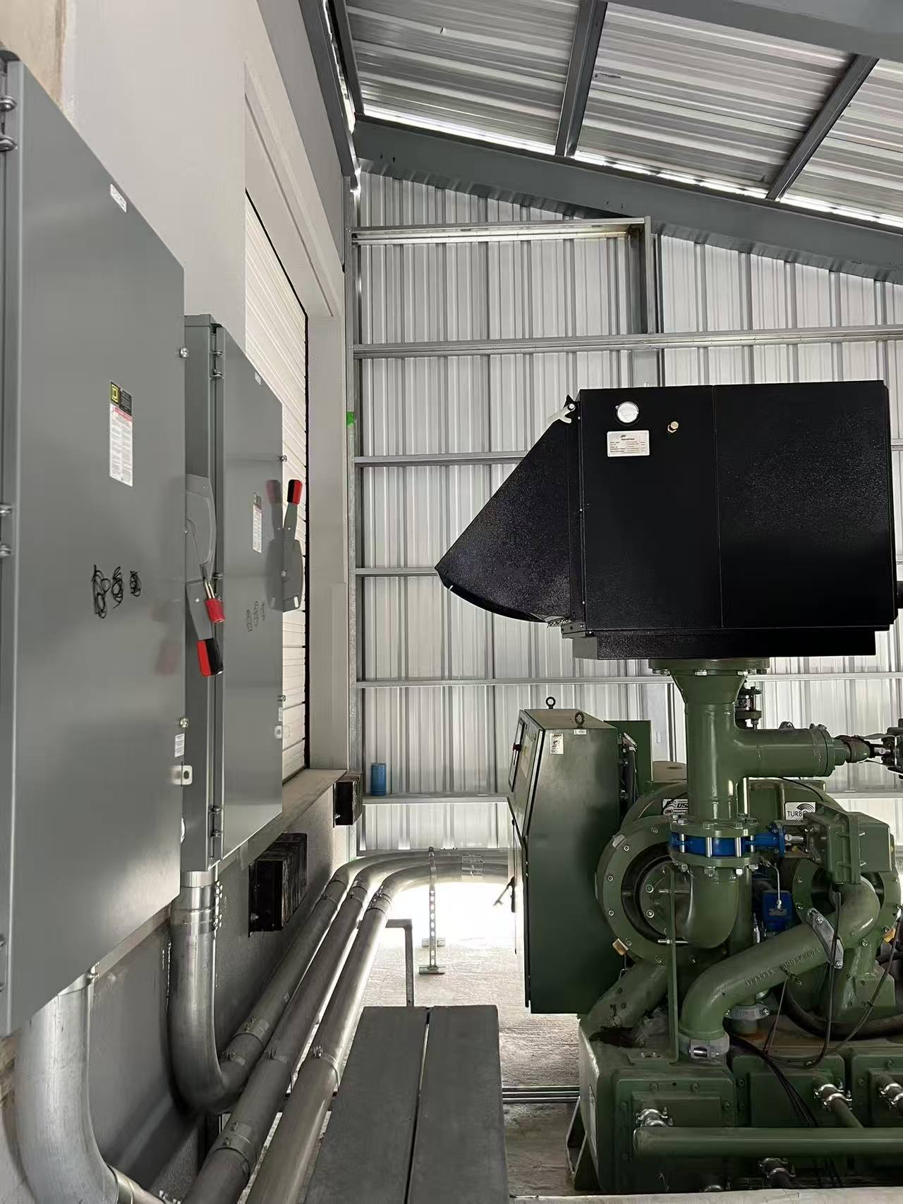 Compressor piping and support framing