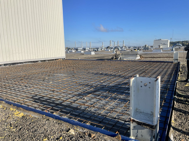 Rooftop electrical room framing and enclosure construction