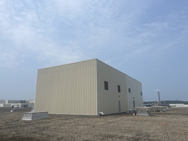Final rooftop power room completion and access integration