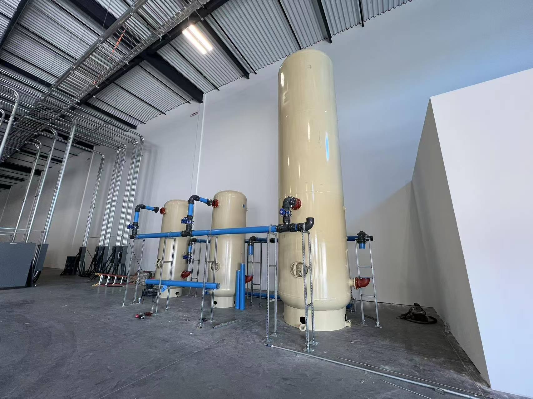 Air receiver tank and system routing
